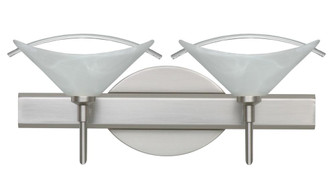 Besa Wall Hoppi Satin Nickel Marble/Clear 2x3W LED (127|2SW-181304-LED-SN)