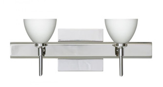 Besa Divi Wall With SQ Canopy 2SW Opal Matte Chrome 2x5W LED (127|2SW-185807-LED-CR-SQ)