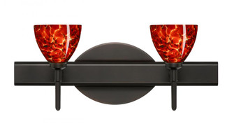 Besa Divi Wall 2SW Garnet Bronze 2x5W LED (127|2SW-185841-LED-BR)