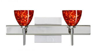 Besa Divi Wall With SQ Canopy 2SW Garnet Chrome 2x5W LED (127|2SW-185841-LED-CR-SQ)