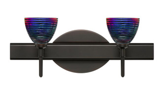 Besa Divi Wall 2SW Black Dicro Wavy Bronze 2x5W LED (127|2SW-1858DW-LED-BR)