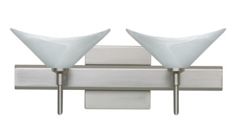 Besa Wall With SQ Canopy Hoppi Satin Nickel Marble 2x3W LED (127|2SW-191352-LED-SN-SQ)