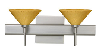 Besa Wall With SQ Canopy Kona Satin Nickel Mango Starpoint 2x5W LED (127|2SW-282490-LED-SN-SQ)