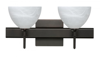 Besa Wall With SQ Canopy Brella Bronze Marble 2x5W LED (127|2SW-467952-LED-BR-SQ)