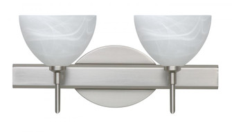 Besa Wall Brella Satin Nickel Marble 2x5W LED (127|2SW-467952-LED-SN)