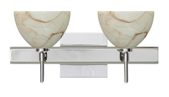 Besa Wall With SQ Canopy Brella Chrome Mocha 2x5W LED (127|2SW-467983-LED-CR-SQ)