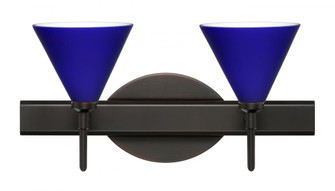Besa Wall Kani Bronze Cobalt Blue Matte 2x5W LED (127|2SW-5121CM-LED-BR)