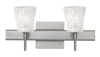 Besa Wall With SQ Canopy Nico 4 Satin Nickel Glitter Stone 2x5W LED (127|2SW-5125GL-LED-SN-SQ)