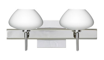 Besa Wall With SQ Canopy Peri Chrome Opal Matte 2x5W LED (127|2SW-541007-LED-CR-SQ)