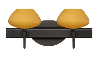 Besa Wall Peri Bronze Amber Matte 2x5W LED (127|2SW-541080-LED-BR)