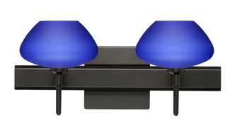 Besa Wall With SQ Canopy Peri Bronze Blue Matte 2x5W LED (127|2SW-541087-LED-BR-SQ)