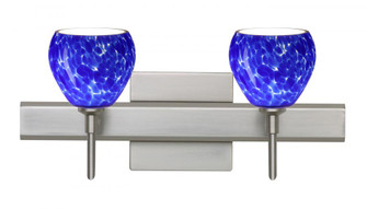 Besa Wall With SQ Canopy Tay Tay Satin Nickel Blue Cloud 2x5W LED (127|2SW-560586-LED-SN-SQ)