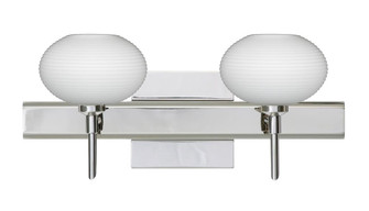 Besa Wall With SQ Canopy Lasso Chrome Opal Matte 2x5W LED (127|2SW-561207-LED-CR-SQ)