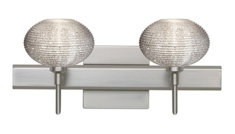 Besa Wall With SQ Canopy Lasso Satin Nickel Glitter 2x5W LED (127|2SW-5612GL-LED-SN-SQ)