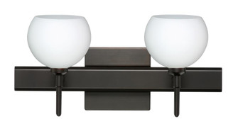 Besa Wall With SQ Canopy Palla 5 Bronze Opal Matte 2x5W LED (127|2SW-565807-LED-BR-SQ)