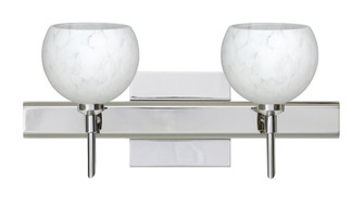 Besa Wall With SQ Canopy Palla 5 Chrome Carrera 2x5W LED (127|2SW-565819-LED-CR-SQ)
