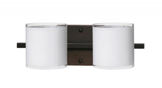 Besa Wall Pogo Bronze White/Inner Silver 2x5W LED (127|2WS-7180SF-LED-BR)