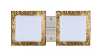 Besa Wall Alex Satin Nickel Opal/Gold Foil 2x5W LED (127|2WS-7735GF-LED-SN)