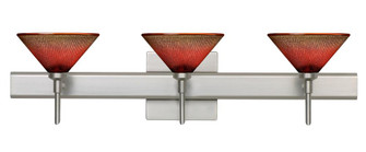 Besa Wall With SQ Canopy Kona Satin Nickel Sunset 3x5W LED (127|3SW-117681-LED-SN-SQ)