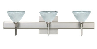 Besa Wall With SQ Canopy Domi Satin Nickel Marble 3x5W LED (127|3SW-174352-LED-SN-SQ)