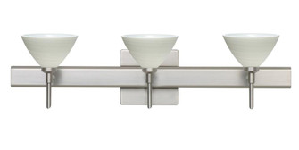 Besa Wall With SQ Canopy Domi Satin Nickel Chalk 3x5W LED (127|3SW-1743KR-LED-SN-SQ)