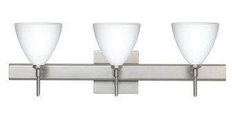 Besa Wall With SQ Canopy Mia Satin Nickel Opal Matte 3x5W LED (127|3SW-177907-LED-SN-SQ)