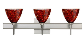 Besa Wall With SQ Canopy Mia Satin Nickel Garnet 3x5W LED (127|3SW-177941-LED-SN-SQ)