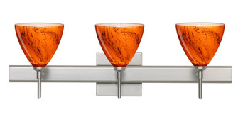 Besa Wall With SQ Canopy Mia Satin Nickel Habanero 3x5W LED (127|3SW-1779HB-LED-SN-SQ)