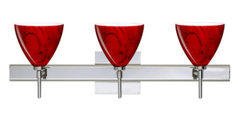 Besa Wall With SQ Canopy Mia Chrome Magma 3x5W LED (127|3SW-1779MA-LED-CR-SQ)