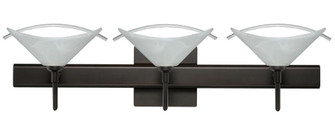 Besa Wall With SQ Canopy Hoppi Bronze Marble/Clear 3x3W LED (127|3SW-181304-LED-BR-SQ)
