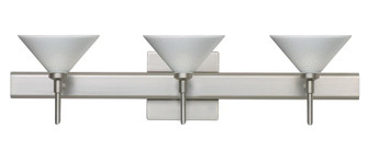 Besa Wall With SQ Canopy Kona Satin Nickel White Starpoint 3x5W LED (127|3SW-282453-LED-SN-SQ)