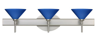 Besa Wall Kona Satin Nickel Blue Starpoint 3x5W LED (127|3SW-282484-LED-SN)