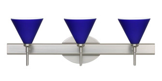 Besa Wall Kani Satin Nickel Cobalt Blue Matte 3x5W LED (127|3SW-5121CM-LED-SN)