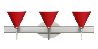 Besa Wall Kani Satin Nickel Ruby Matte 3x5W LED (127|3SW-5121RM-LED-SN)