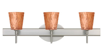 Besa Wall Nico 4 Satin Nickel Stone Copper Foil 3x5W LED (127|3SW-5125CF-LED-SN)
