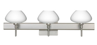 Besa Wall With SQ Canopy Peri Satin Nickel Opal Matte 3x5W LED (127|3SW-541007-LED-SN-SQ)