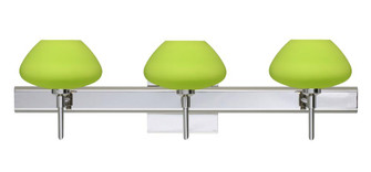 Besa Wall With SQ Canopy Peri Chrome Chartreuese 3x5W LED (127|3SW-541035-LED-CR-SQ)
