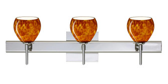 Besa Wall With SQ Canopy Tay Tay Chrome Amber Cloud 3x5W LED (127|3SW-560518-LED-CR-SQ)