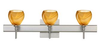 Besa Wall With SQ Canopy Tay Tay Satin Nickel Honey 3x5W LED (127|3SW-5605HN-LED-SN-SQ)