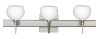 Besa Wall With SQ Canopy Palla 5 Satin Nickel Opal Matte 3x5W LED (127|3SW-565807-LED-SN-SQ)