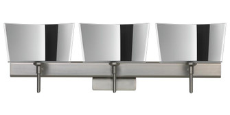 Besa Groove Wall With SQ Canopy 3SW Mirror-Frost Satin Nickel 3x5W LED (127|3SW-6773MR-LED-SN-SQ)