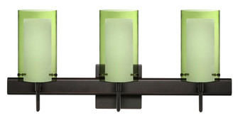 Besa Pahu 4 Wall With SQ Canopy 3SW Transparent Olive/Opal Bronze 3x5W LED (127|3SW-L44007-LED-BR-SQ)