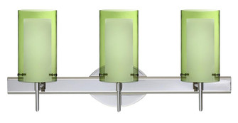 Besa Pahu 4 Wall 3SW Transparent Olive/Opal Chrome 3x5W LED (127|3SW-L44007-LED-CR)