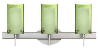 Besa Pahu 4 Wall 3SW Transparent Olive/Opal Satin Nickel 3x5W LED (127|3SW-L44007-LED-SN)