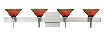 Besa Wall With SQ Canopy Kona Satin Nickel Sunset 4x5W LED (127|4SW-117681-LED-SN-SQ)