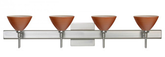 Besa Wall With SQ Canopy Domi Satin Nickel Cherry 4x5W LED (127|4SW-1743CH-LED-SN-SQ)