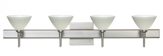 Besa Wall With SQ Canopy Domi Satin Nickel Chalk 4x5W LED (127|4SW-1743KR-LED-SN-SQ)