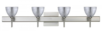 Besa Divi Wall With SQ Canopy 4SW Silver Foil Satin Nickel 4x5W LED (127|4SW-1758SF-LED-SN-SQ)