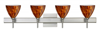 Besa Wall With SQ Canopy Mia Satin Nickel Amber Cloud 4x5W LED (127|4SW-177918-LED-SN-SQ)