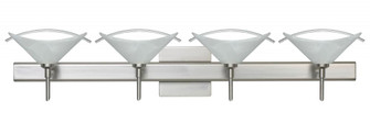 Besa Wall With SQ Canopy Hoppi Satin Nickel Marble/Clear 4x3W LED (127|4SW-181304-LED-SN-SQ)